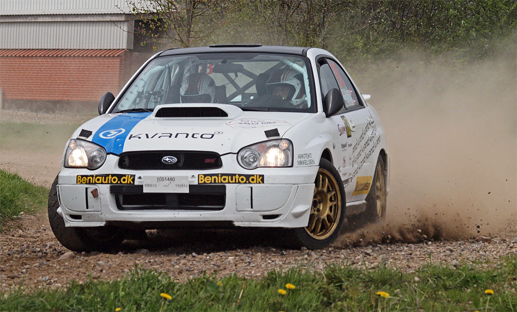 Randers-rallyparret: Tom O. Madsen og Jan Thomsen ser frem til at komme helt hjem til målrampen i Ecoteck Rally Himmerland 2013
(Foto: Åge Keseler Kirketerp)